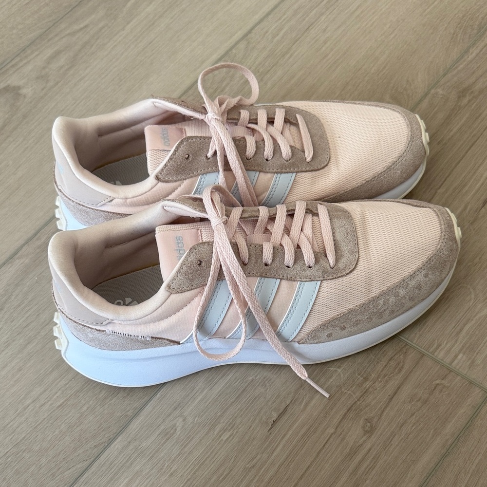 Adidas light pink sneakers, size 8.5